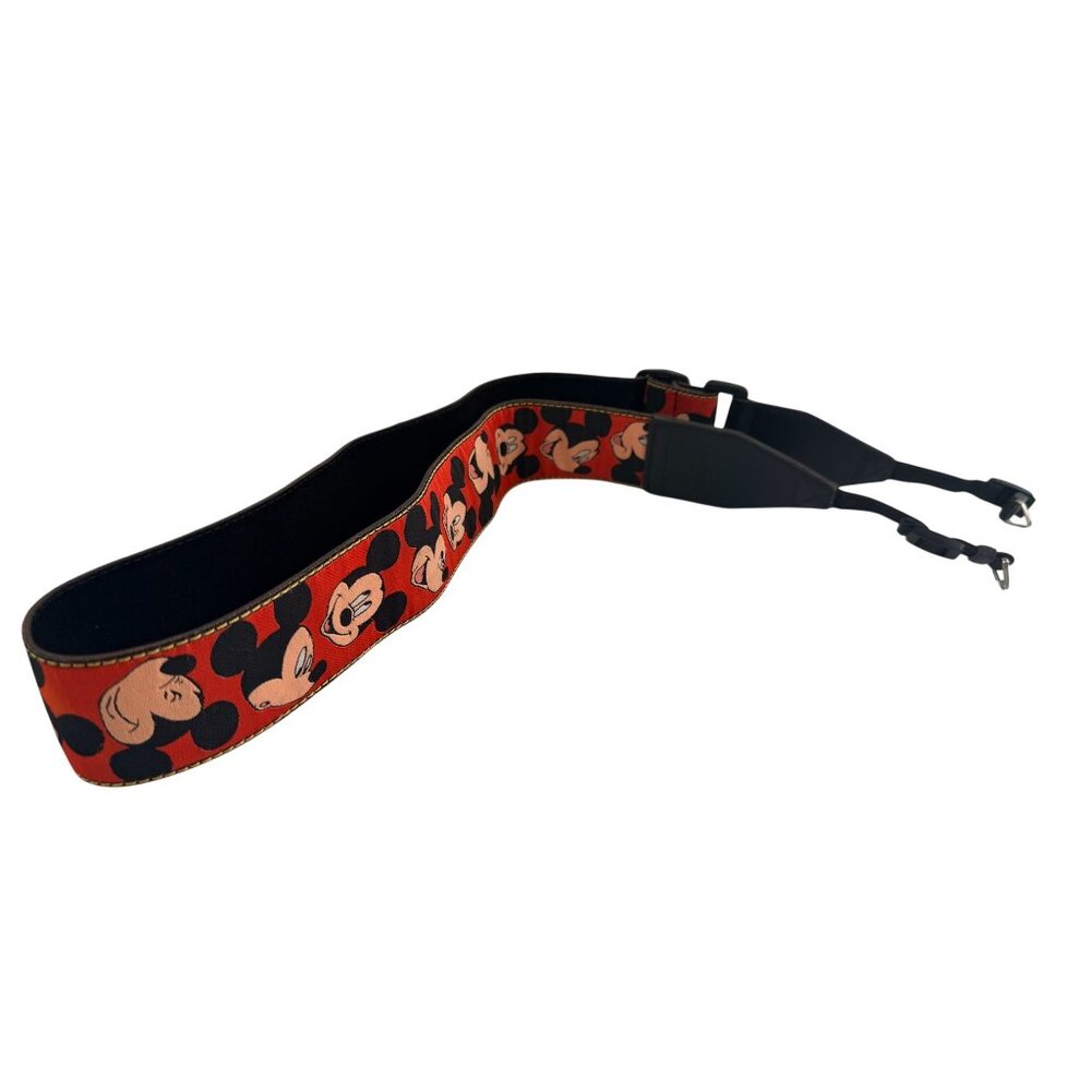 Disney Mickey Mouse Red & Black Adjustable Guitar Strap Expressions 44” Long - Picture 5 of 10